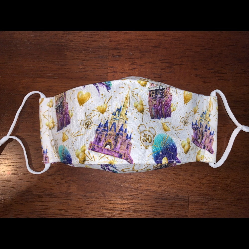 Disney 50th Anniversary White Handmade 3D Face Mask